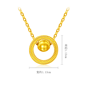 圆环猫眼黄金项链 黄金项链 项链  第2张