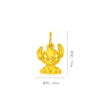 史迪奇黄金吊坠 黄金吊坠 吊坠  第2张